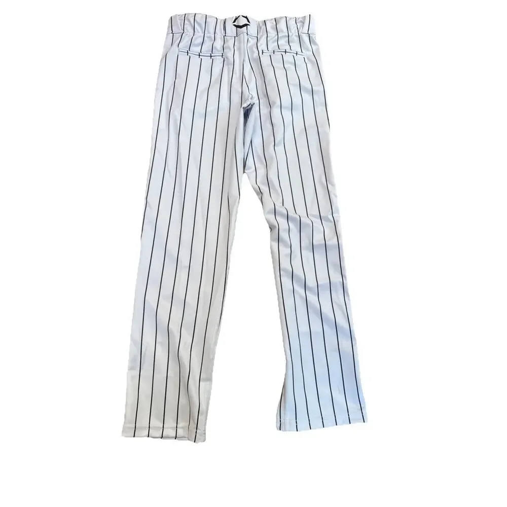 Evosheild Youth XL Baseball Softball Pant White & Black Pin Stripe‎ Straight Cut